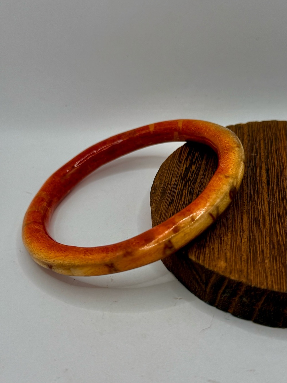 Vintage Coral Apple Bangle